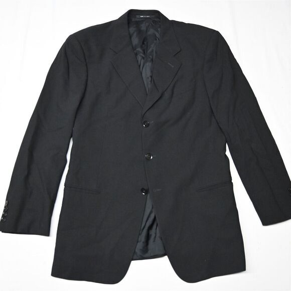 Banana‎ Republic 38R Black Tailored 904777 Cerruti Wool Suit Jacket Sport Coat